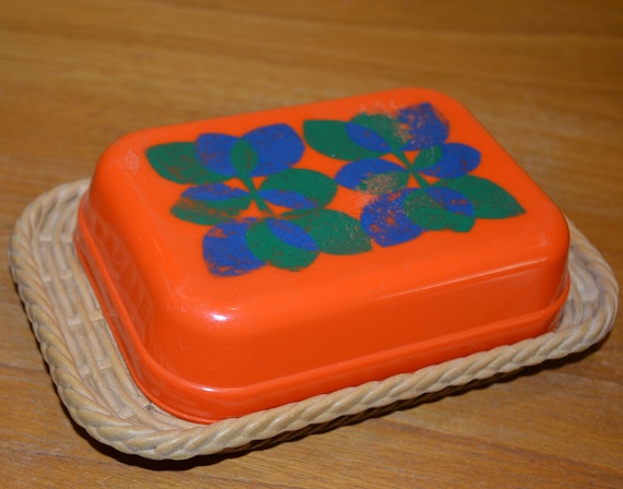 Beautiful Vintage Butter Dish From EMSA Orange 70s Plastic Retro Seventies Mid Century Shabby Chic Country House Style Etsy UK