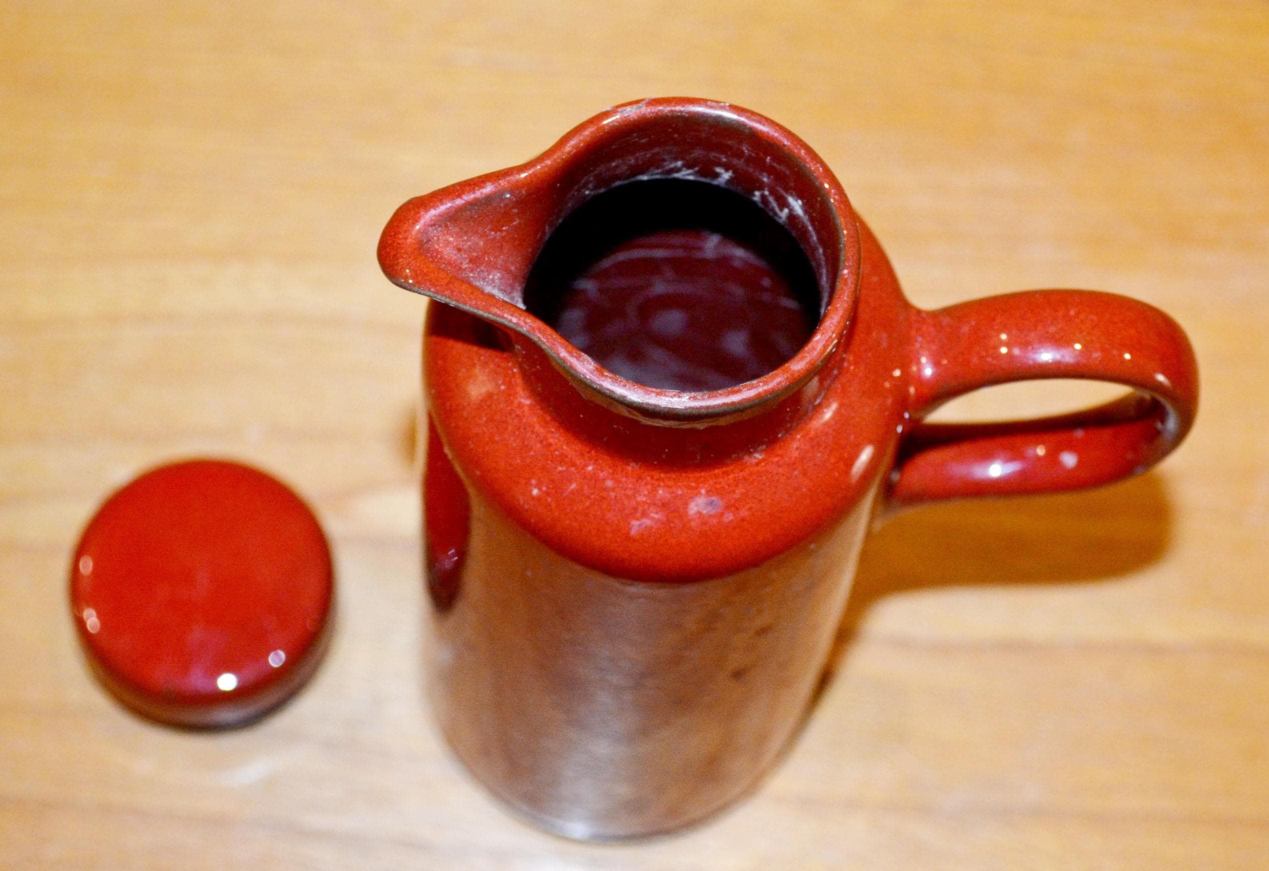 Vintage 1970s Melitta Ceracron Red Jug, WGP Dishes, Retro