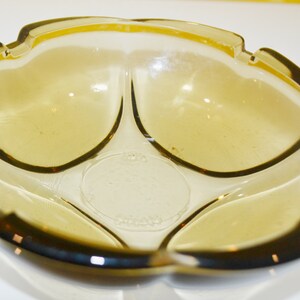 Vintage Glass Ashtray Brown 70s Space Age Retro Mid Century Ashtray Shabby Chic Country Style