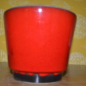 Vintage flower pot Jopeko 70s red / orange retro design retro mid century WGK