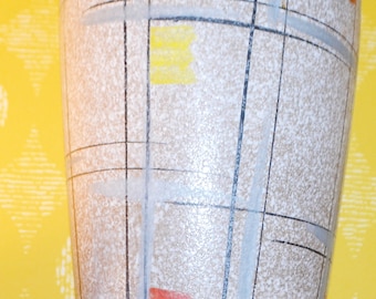 Vintage vase, floor vase by Scheurich, confetti ceramic, 1950s, retro, mid-century, space age, WGK