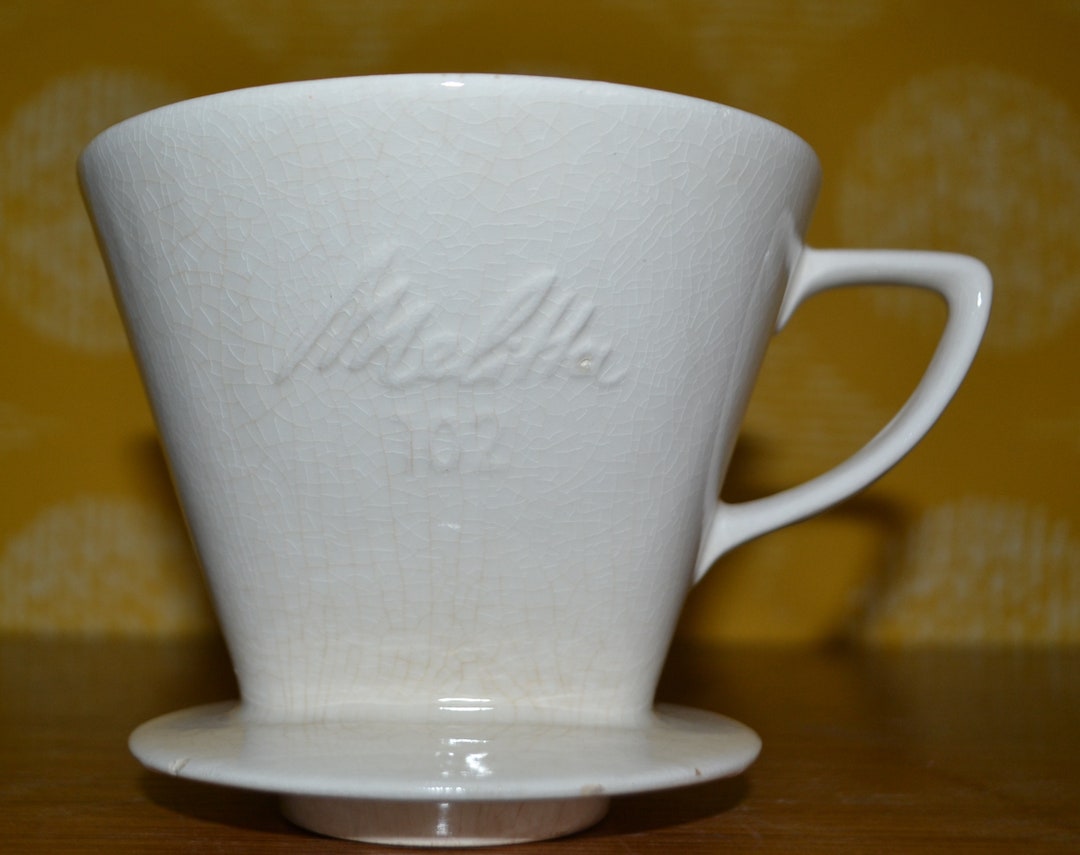 Vintage Ceramic Coffee Filter 50s by Melitta White Retro Rockabilly Mid ...