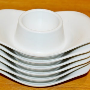 6x beautiful vintage plastic egg cups grey 70s retro mid century seventies egg cup country house style shabby chic