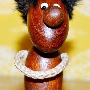 Vintage figure Danish design teak wood decoration 60s Mid Century Retro Space Age Made in Denmark