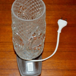 Vintage table lamp 70s retro mid century shabby chic country style lamp space age