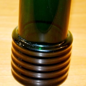Vintage Glass Vase Green 70s Retro Design Mid Century Space Age Seventies Shabby Chic Country Style