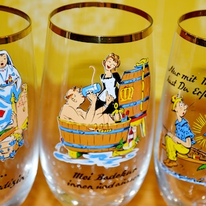 Vintage Bier Gläser Set 50er Jahre Retro ,Rockabilly,Mid Century Fifties Shabby Chic Landhausstil