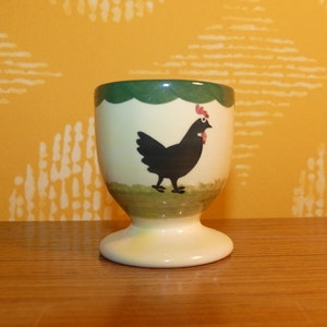Huevera de cerámica vintage Zeller, gallo y gallina de cerámica, nostalgia de los años 70, gallo y gallina de estilo rústico retro Shabby Chic.