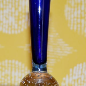 Vintage Bubble Glass Vase Blue Bubbles Glass Vase SOLIFLEUR bubbles glass 60s 70s Retro Mid Century Space Age Sweden