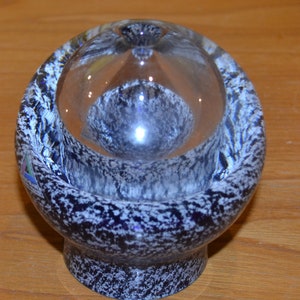 Vintage Vase Blue Glass 70s Retro Design Mid Century Space Age Seventies