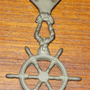 Vintage bottle opener brass gold-colored 50s maritime retro mid-century