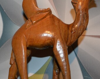 Vintage wooden figurine, decorative piece from the 1960s and 70s, Mid Century Retro Space Age