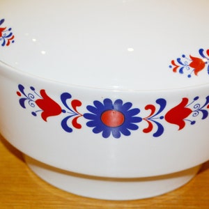 Vintage soup tureen bowl / bowl 70s white/blue West Germany country style shabby chic ceramic retro mid century