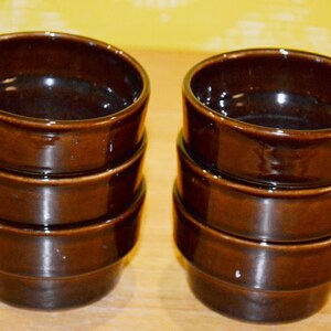 Vintage serving bowls / dip bowls 70s ceramic brown shabby chic country style retro mid century