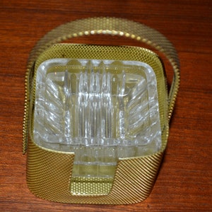Vintage Glass Ashtray 50s Retro Mid Century Ashtray Shabby Chic Country Style