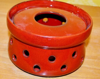 ヴィンテージ ティーウォーマー 赤/オレンジ 70年代 レトロ ミッド