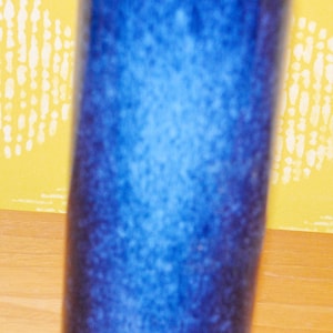 Vintage Ceramic Vase Blue 70s Retro Design Fat Lava Mid Century Space Age