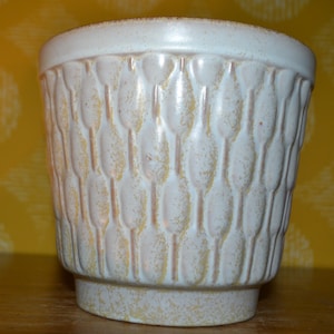 Vintage Flower Pot Plant Pot Beige / White 70s Retro Mid Century Space Age WGK WGP Fat Lava