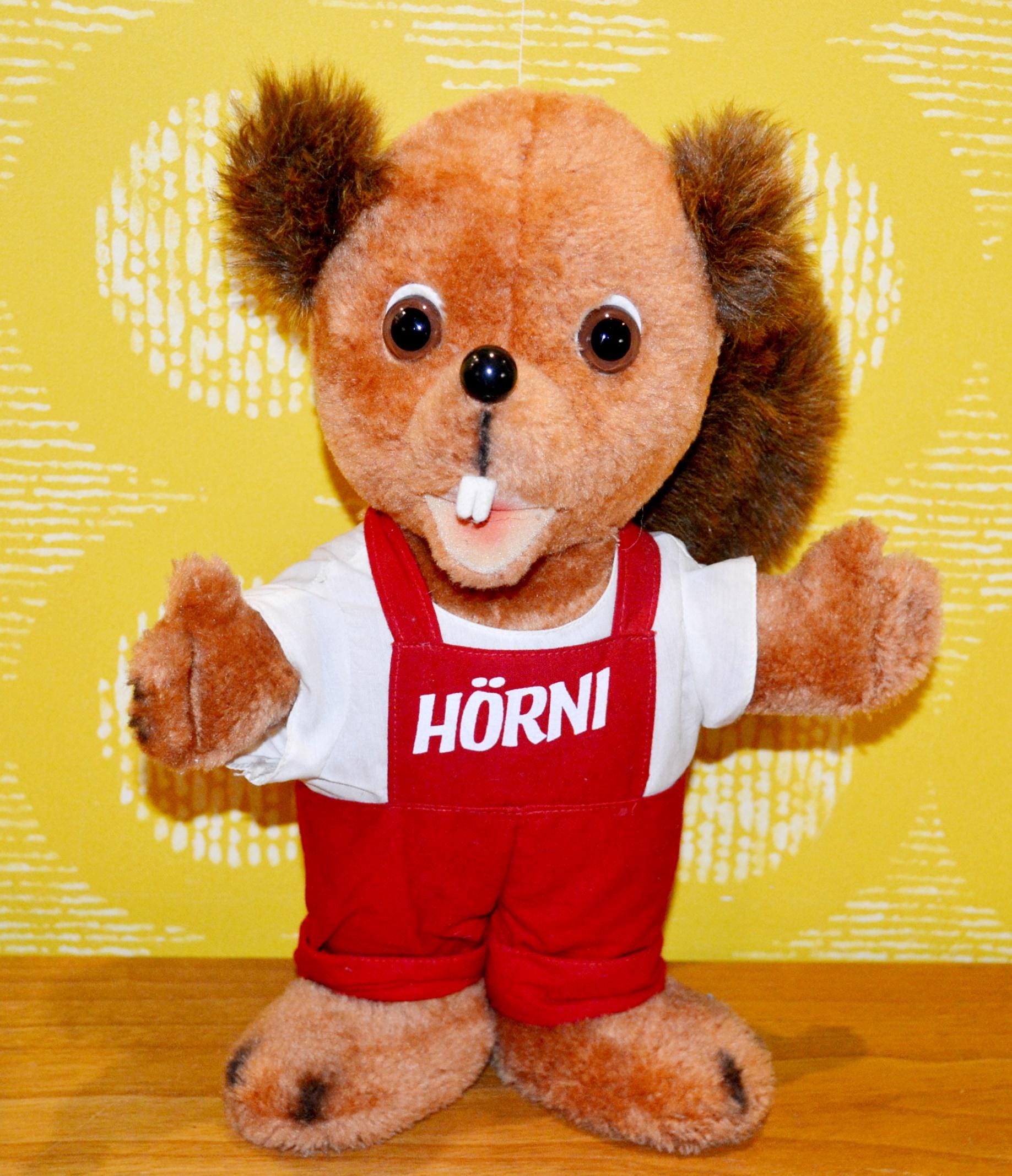 Vintage Steiff Plush Toy Squirrel Hörni Vincent Red/white From the
