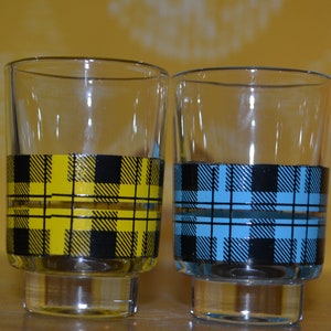 Double vintage schnapps glasses 50s retro, rockabilly, mid century fifties