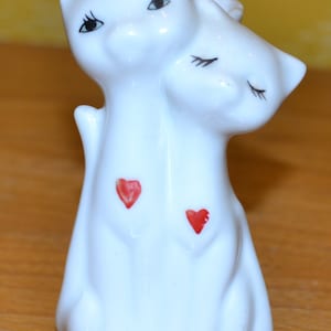 Vintage Vase Cats Ceramic Decoration 70s Decoration Mid Century Cat Shabby Chic Country Style