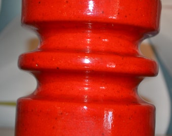 Vintage candlesticks Red 70s Ceramics