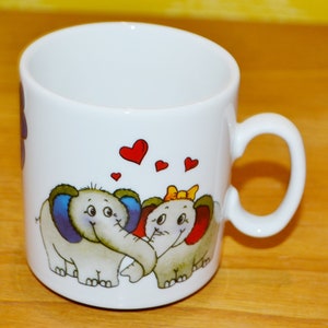 Vintage ceramic mug by Carstens 70s Retro Mid Century Seventies WGK Shabby Chic Country Style