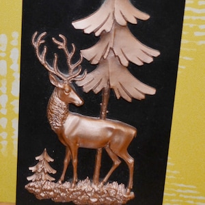 50s vintage wall picture black metal deer wall decoration deer wall decoration