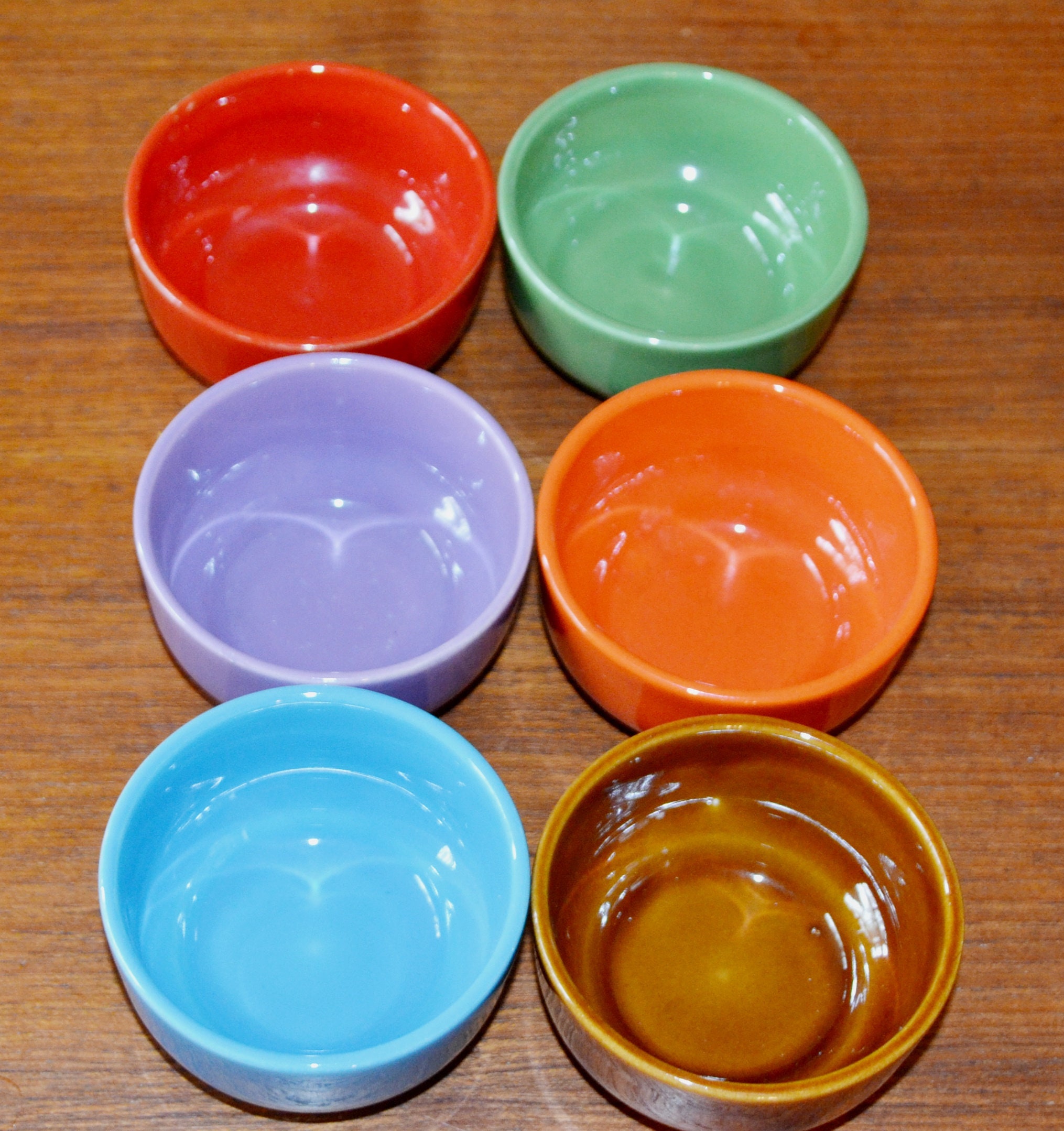 Vintage Ceramic Dip Bowls Colorful Bowl bowl 70s Rockabilly Etsy