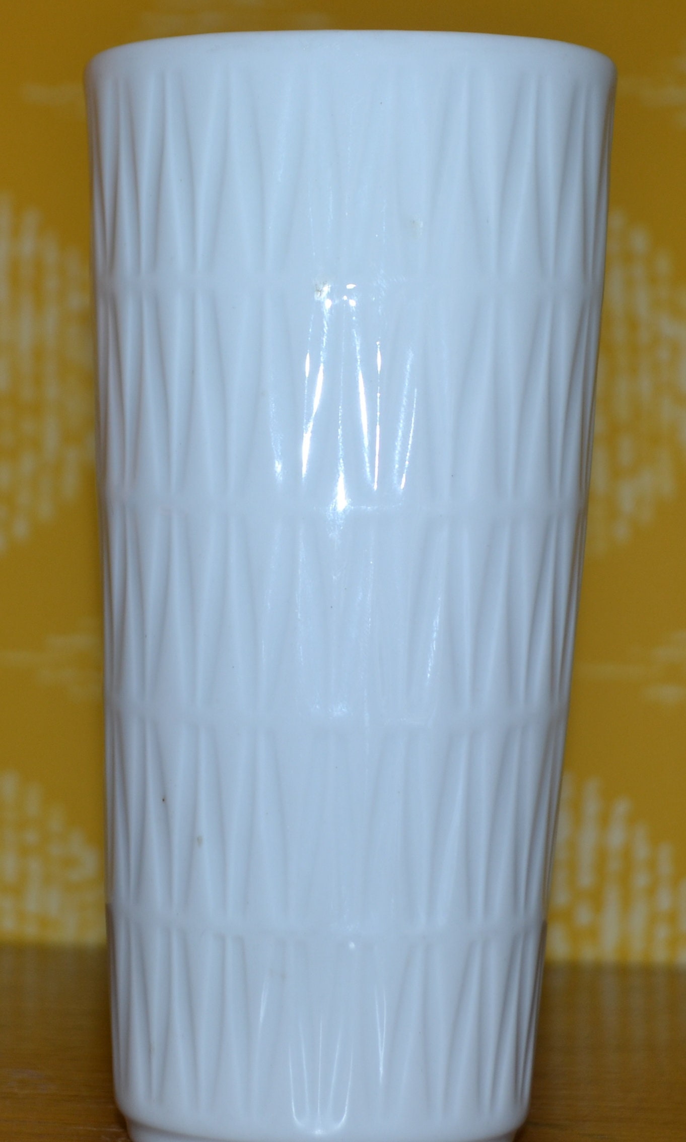 Vintage Vase 70s White by Gemstone Porcelan WGK WGP Seventies Space Age Retro Design