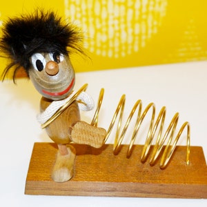 Vintage napkin holder wood/metal 60s retro mid century shabby chic country style