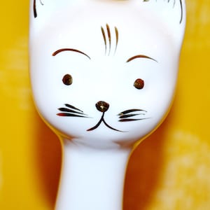 Vintage figure cat ceramic 70s Mid Century Retro Space Age Shabby Chic country style