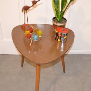 Vintage Cocktail Table Wood 50s Retro Fifties Mid Century Shabby Chic Country Style