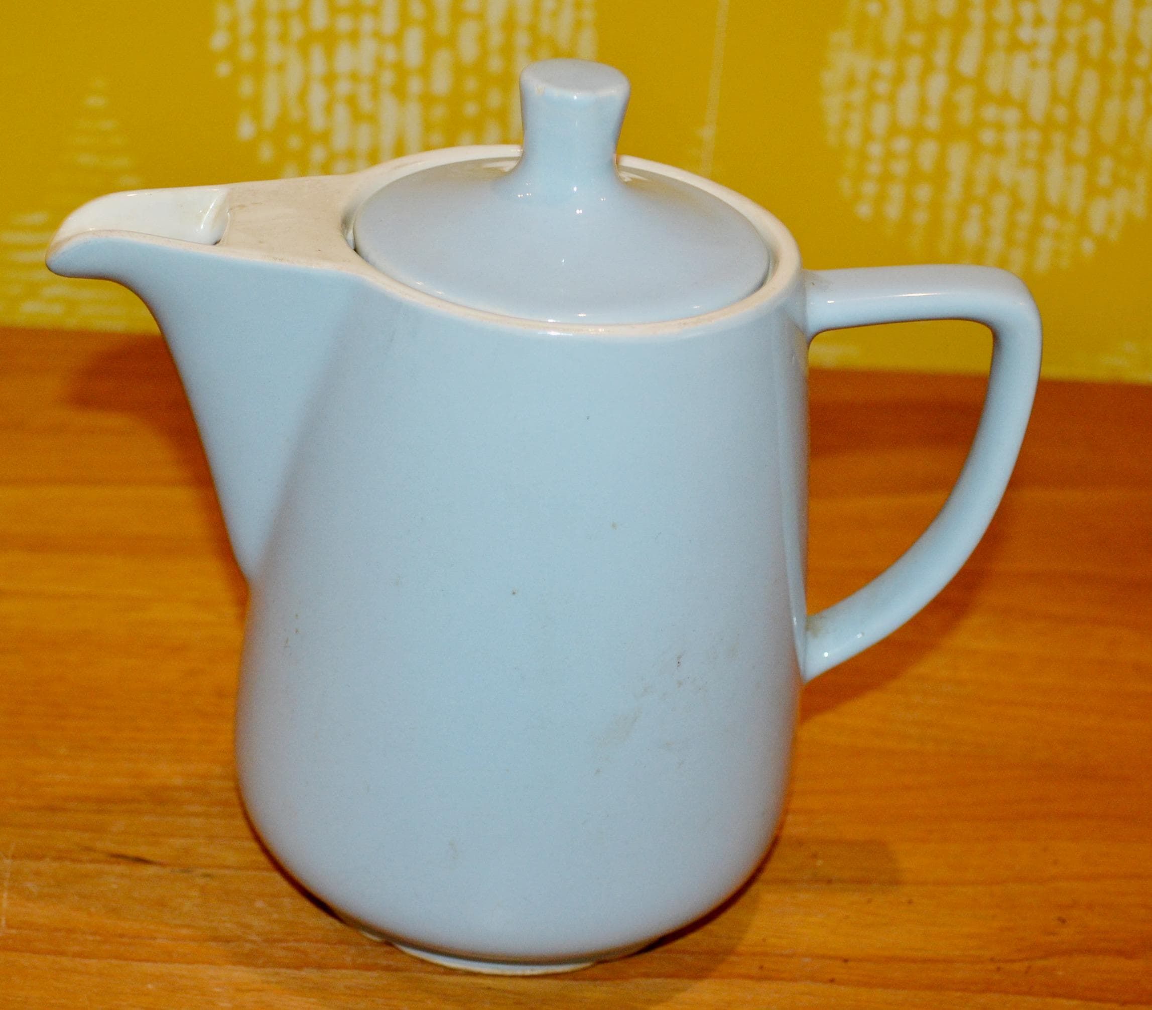 Kleine Vintage Kaffeekanne Minden von Melitta Blau/Weiß 50er Jahre Fifties Retro Mid Century Shabby Chic Landhausstil DEKO