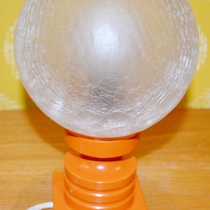 Vintage table lamp 70s retro mid century space age seventies lamb shabby chic country style