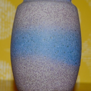 Vintage Ceramic Vase Blue / Beige / Grey Ceramic Seventies 70s Retro Design Fat Lava Mid Century Space Age