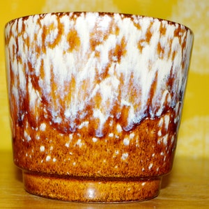 Vintage Flower Pot Plant Pot Beige / Brown 70s Retro Mid Century Space Age WGK WGP Fat Lava