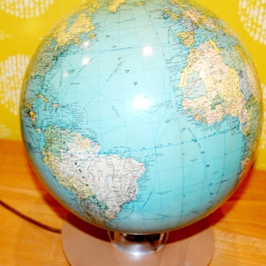 Vintage JRO Glass Globe 60s Mid Century Retro Space Age Rockabilly Country Style Shabby Chic