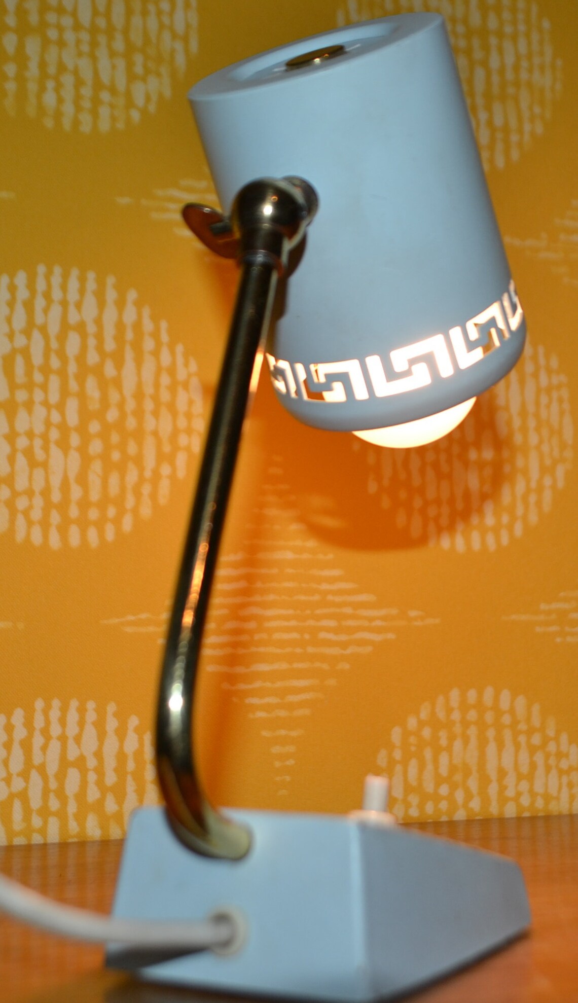 Vintage Tischlampe  Lampe Hellblau   Metal 50er Jahre  Fifties   Retro Vintage Mid Century Seventies  Space Age, foto 2 di 5