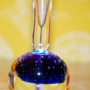 Vintage Bubble Glass Vase Blue Bubbles Glass Vase SOLIFLEUR bubbles glass 60s 70s Retro Mid Century Space Age Sweden