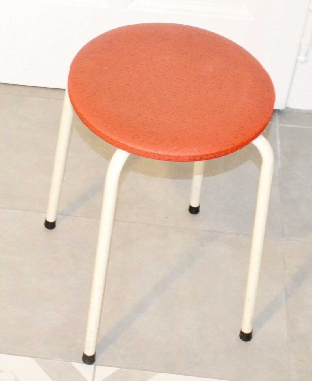 Vintage Stool 50s Chair Retro Mid Century Industrial Design Rockabilly ...