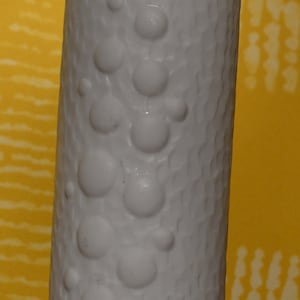Vintage flower vase 70s biscuit porcelain retro mid century space age
