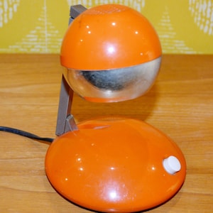 Vintage  Telescope  Lampe von Eichhoff   Orange Metall /Kunststoff 70er Jahre  Mid Century   Retro    Space Age Shabby Chic Landhaustil