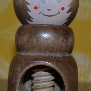 Vintage Nutcracker Wood Brown Retro Design 70s Mid Century Mid Century