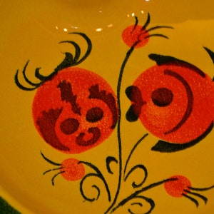 Wächtersbach warming plate 70s yellow retro design WGK WGP Mid Century
