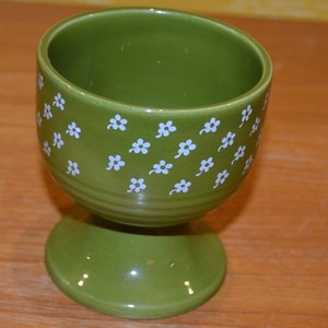 Small vintage serving bowl by Södal Green Ceramic WGK 70s Mid Century Retro Space Age Shabby Chic Country Style