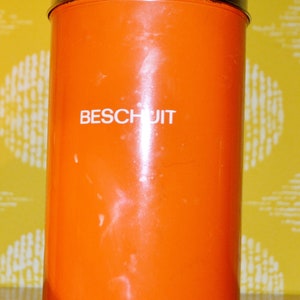 Vintage sugar tin from Brabantia Retro 70s Orange Seventies Mid Century Space Age Shabby Chic Country Style