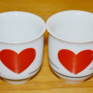 Vintage Egg Cups Ceramic 70s Retro Mid Century Shabby Chic Country Style