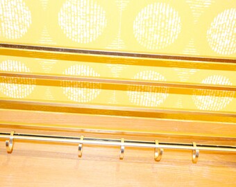 Vintage wooden wardrobe, brown/black/gold, 80 cm, 1960s retro, mid-century rockabilly, shabby chic, country style, Danish design