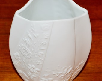 Vintage Keramik Vase Weiß  70er Jahre  von Kaiser WGK WGP Retro Mid Century Shabby Chic Landhausstil
